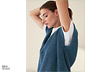 NAH/STUDIO Strick-Pullunder | recycelter Cashmere und Merinowolle, blue melange