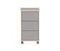 Rollcontainer »Serie 400«, platingrau und Sandeichen-Dekor