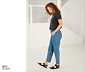 NAH/STUDIO Mom-Jeans | recycelte Baumwolle, Mid Blue