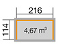 WEKA Brennholzlager, Breite 216 cm
