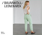 NAH/STUDIO Hose | Baumwoll-Leinen-Mix