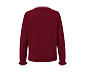 Feinstrickpullover mit Rüschendetail, bordeauxrot