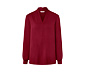 Langarmshirt mit V-Ausschnitt, bordeauxrot