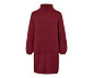 Geripptes Strickkleid mit Stehkragen