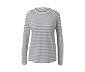 Langarmshirt, rauchblau-weiß gestreift