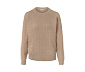Zopfstrickpullover, creme meliert