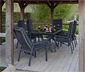 deVries Dining-Set, steingrau-rope