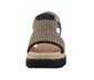 Tom Tailor Sandale, Textil/PU schwarz-braun