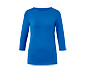 Shirt mit 3/4-Arm, kobaltblau