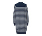 Gestreiftes Strickkleid mit Knopfdetail