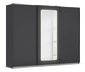 Rauch Schwebetürenschrank »Abraxxas« mit dimmbarer Spiegelbeleuchtung, 3-türig, grau metallic