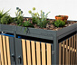 Mülltonnenbox mit Blumenkasten, anthrazit