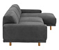 Ecksofa »Penelope«, dunkelgrau, rechts