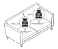 3-Sitzer-Sofa, anthrazit