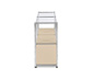 Sideboard Metall »CN3« mit 2 Klappen und Glasböden, beige