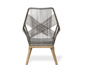 Textilgeflecht-Design-Sessel mit Fußhocker