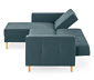 Federkern-Eckschlafsofa »Just Relax« mit Stauraumbank, blau-grau
