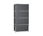 Highboard Metall »CN3« mit 4 Klappenfächern, grau