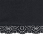 3/4-Leggings mit Spitzenborte, schwarz