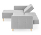Federkern-Eckschlafsofa »Just Relax« mit Stauraumbank, hellgrau