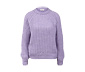 Grobstrick-Pullover mit Wolle, fliederfarben meliert