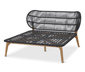 Daybed mit Kopfteil mit Textilgeflecht
