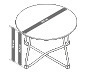 Runder Gartentisch »Jara« mit Duraboard