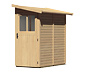 Karibu Anlehn-Gerätehaus, 19 mm (Wandala 1), natur
