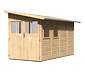 Karibu Anlehn-Gerätehaus, 19 mm (Wandala 4), natur