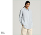 NAH/STUDIO Longbluse | Bio-Baumwolle, blau