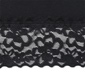 Radlershorts mit Spitzenborte, schwarz
