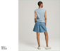 NAH/STUDIO Geripptes Shirt | Baumwoll-Hanf-Mix