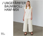 NAH/STUDIO Geripptes Shirt | ungefärbter Baumwoll-Hanf-Mix