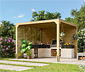 Karibu Pavillon mit 2 Schutz-Wänden, 28 mm (Markaska)