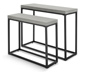 2er-Set Konsolentische mit Beton-Tischplatte