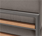 1-Sitzer Mittel-Modul mit Premium-Polsterbezügen
