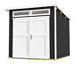 WEKA Gartenhaus mit Echtglas-Oberlichtern, 21mm »264 Gr.2«, anthrazit-weiß