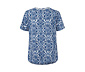 Bedrucktes Blusenshirt, blau