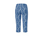 Bedruckte Stretchhose in 3/4-Länge, blau