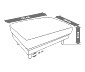 3-Sitzer-Sofa mit Hocker, braun
