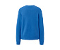 Grobstrickpullover mit Wolle, kobaltblau