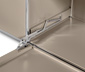 Sideboard Metall »CN3« mit 2 Klappen und Glasböden, taupe