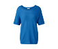 Feinstrick-Shirt, kobaltblau