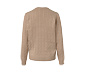 Zopfstrickpullover, creme meliert