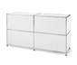Sideboard Metall »CN3« mit versetzbaren Klappenfächern, weiß