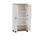 Highboard »Jelda«, matt weiß und Eiche-Dekor