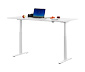 Topstar-Schreibtisch, elektrisch höhenverstellbar, ca. 160 x 80 cm, Gestell weiß, Tischplatte weiß