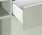 Sideboard mit Kufen, halboffen