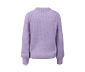 Grobstrick-Pullover mit Wolle, fliederfarben meliert