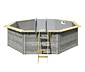 Karibu Gartenpool-Set »Modell 2«, wassergrau, ca. 470 x 470 cm